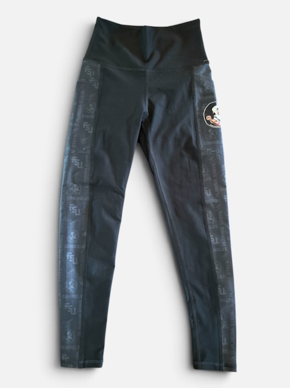 Florida State University Black High-Waist Logo Leggings Size Small New With Tag